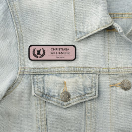 Etiqueta Para Nombres Personalizado Elegante Empleado de Farmacia Farmac