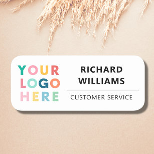 Etiqueta Para Nombres Personalizado Empresa Logotipo comercial Empleado 
