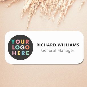 Etiqueta Para Nombres Personalizado Empresa Logotipo Empleado Pin de seg