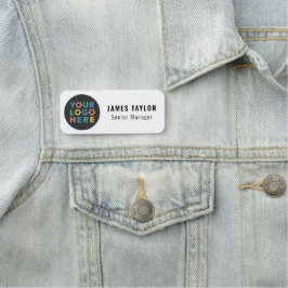 Etiqueta Para Nombres Personalizado Empresa Logotipo Empleado Pin de seg