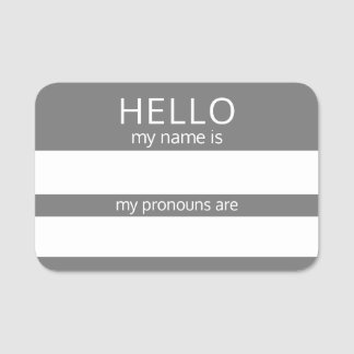 Etiqueta Para Nombres Personalizado HELLO Mi Nombre Pronouns Es Badge