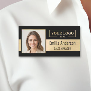 Etiqueta Para Nombres Personalizado Logotipo comercial Foto de empleado 