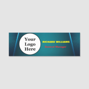 Etiqueta Para Nombres Personalizado Logotipo Empleado Magnético O Pin De
