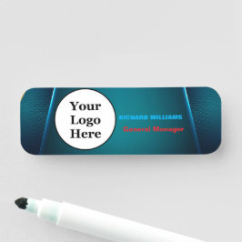 Etiqueta Para Nombres Personalizado Logotipo Empleado Magnético O Pin De