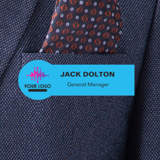 Etiqueta Para Nombres Personalizado Logotipo Empleado Magnético O Pin De