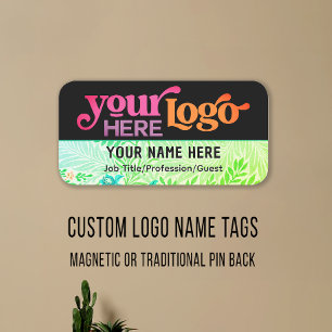 Etiqueta Para Nombres Personalizado Logotipo Empleado Magnético O Pin De