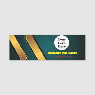 Etiqueta Para Nombres Personalizado Logotipo Empleado Magnético O Pin De