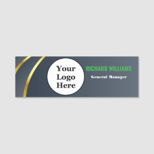 Etiqueta Para Nombres Personalizado Logotipo Empleado Magnético O Pin De
