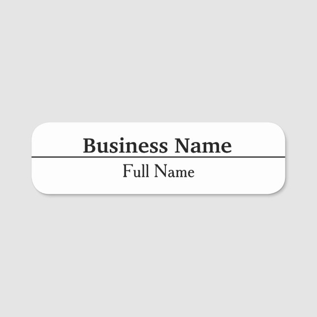 Etiqueta Para Nombres Personalizado Mínimo Moderno de Negocios y Emplead (Anverso)