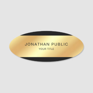 Etiqueta Para Nombres Personalizado Oval De Plantilla Elegante De Color 