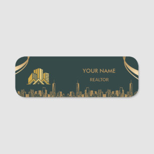 Etiqueta Para Nombres Personalizado Real Estate Agent Name Tag Badge