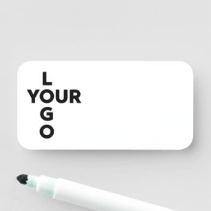 Etiqueta Para Nombres Personalizado Vertical Business Logotipo Reutiliza
