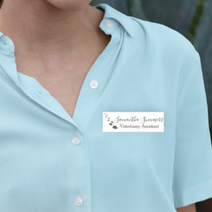 Etiqueta Para Nombres Personalizado Vet Paw Veterinary Business