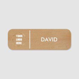 Etiqueta Para Nombres Personalizado Wood Business Logo Empleado básico N