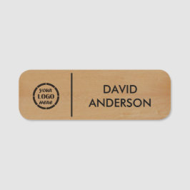 Etiqueta Para Nombres Personalizado Wooden Business Logo Personal básico