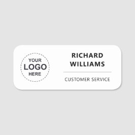 Etiqueta Para Nombres Personalized Employee  with Custom Business Logo