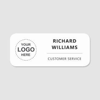 Etiqueta Para Nombres Personalized Employee  with Custom Business Logo