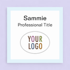 Etiqueta Para Nombres Pin con logotipo de distintivo de nombre cuadrado 