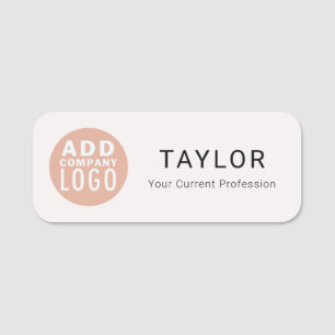 Etiqueta Para Nombres Pin de seguridad de empresa de logotipo de persona