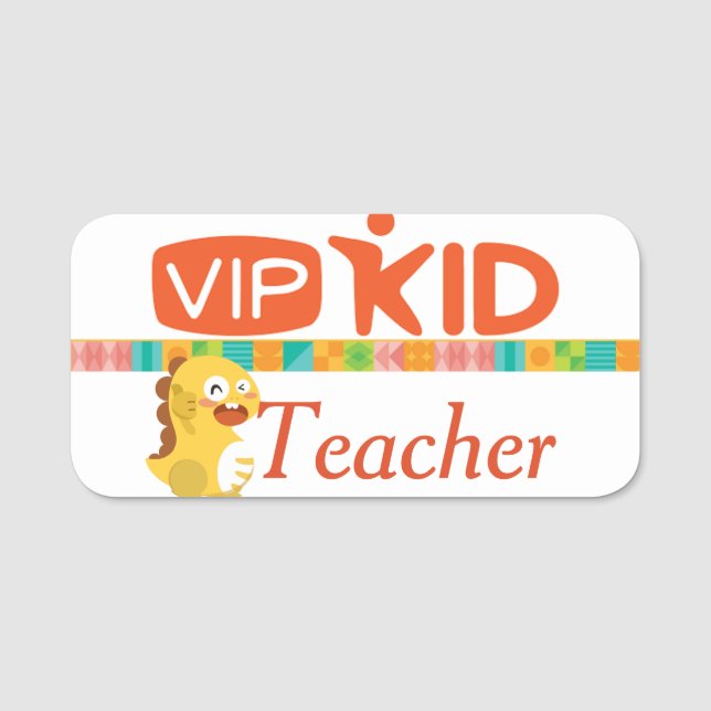 Etiqueta Para Nombres Pin del profesor VIPKid (Anverso)