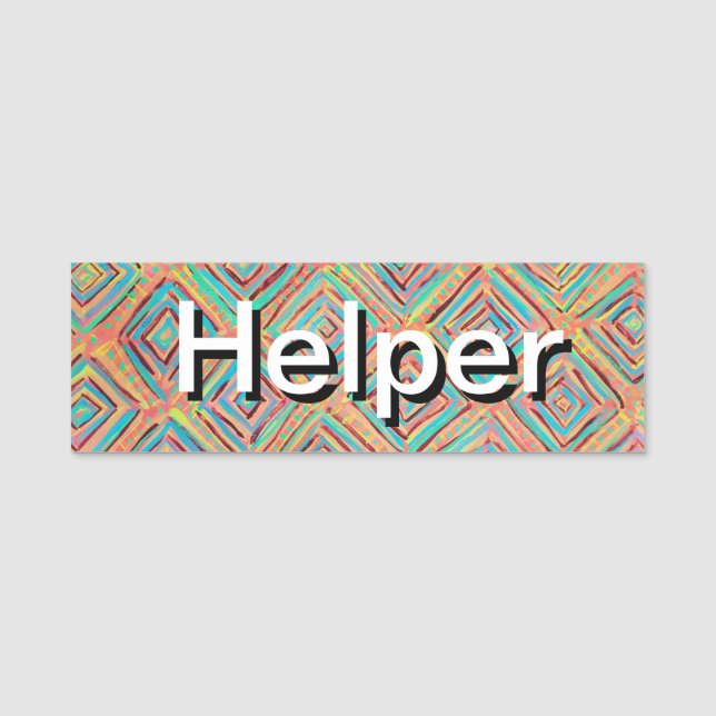 Etiqueta Para Nombres pintura del diamante del arco iris (Anverso)