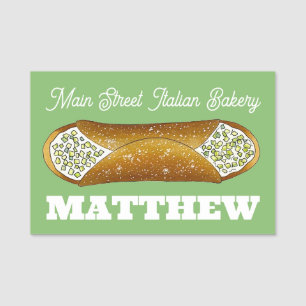 Etiqueta Para Nombres Pistachio Cannoli Panadería Italiana Postre de com