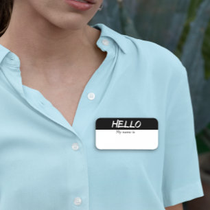 Etiqueta Para Nombres Pizarra Seca Hola Personalizable Reutilizable Mode