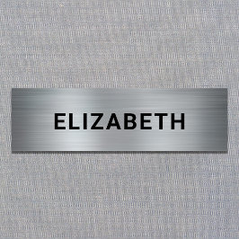 Etiqueta Para Nombres Plata moderna