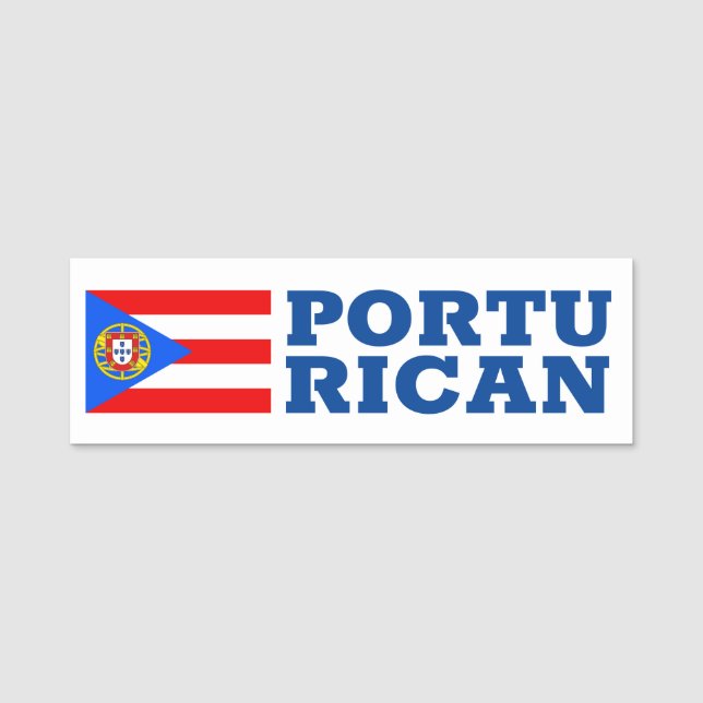 Etiqueta Para Nombres Portu-Rican (Anverso)