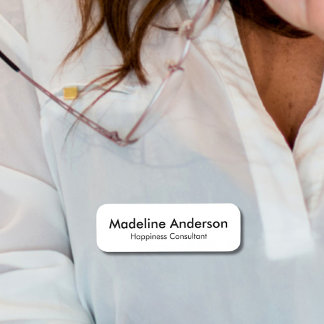 Etiqueta Para Nombres Profesional blanco limpio y simple minimo moderno