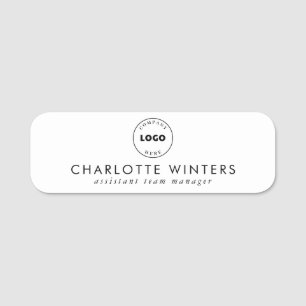 Etiqueta Para Nombres Profesional con logotipo profesional simple