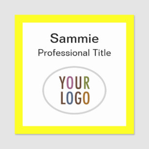 Etiqueta Para Nombres Profesional del logotipo del distintivo de 2 x 2 a