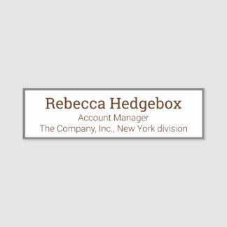 Etiqueta Para Nombres Professional Custom Employee Tittle Company