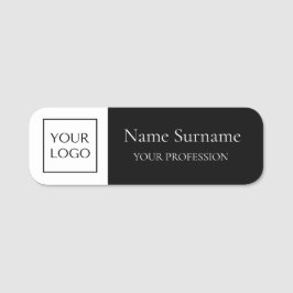 Etiqueta Para Nombres Promocional de logotipo negro