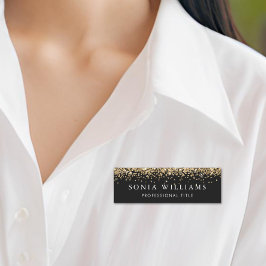 Etiqueta Para Nombres Purpurina Gold Beauty Business Profesional