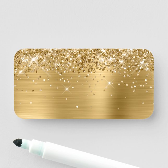 Etiqueta Para Nombres Purpurinoso Gold Metallic Blank (In situ)
