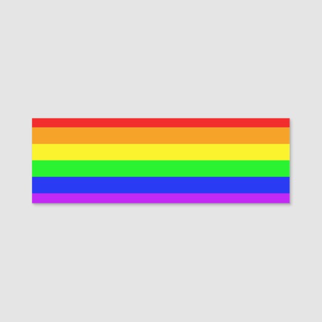 Etiqueta Para Nombres Rainbow Flag (Anverso)