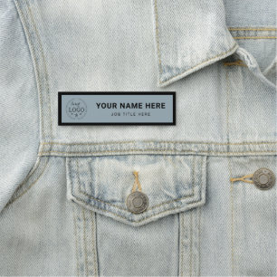 Etiqueta Para Nombres Rectángulo Chatham Blue personalizado de 3,5" X 1"