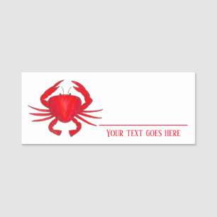 Etiqueta Para Nombres Red Maryland Crab Seafood ShRestaurant