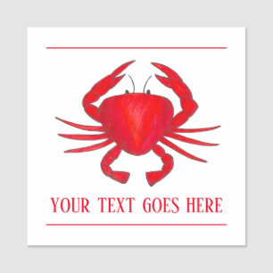 Etiqueta Para Nombres Red Maryland Crab Seafood ShRestaurant