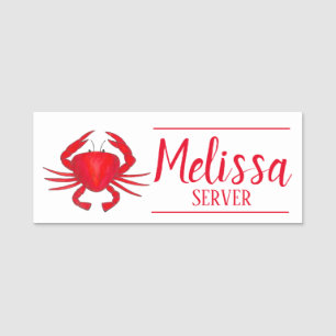 Etiqueta Para Nombres Red Maryland Crab Seafood ShRestaurant