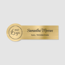 Etiqueta Para Nombres Relieve metalizado Ombre Ombre Ligero Tu Logotipo 