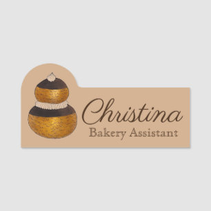 Etiqueta Para Nombres Religieuse Choux Pastry Cream Puff Postre