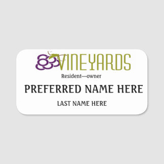 Etiqueta Para Nombres Residente - propietario
