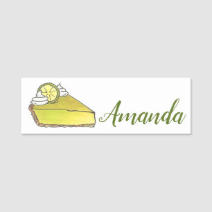 Etiqueta Para Nombres Restaurante cafetería Florida Key Lime Pie Slice