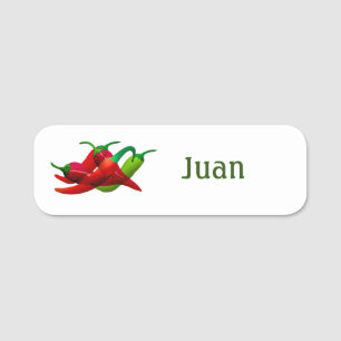 Etiqueta Para Nombres Restaurante mexicano Peppers calientes
