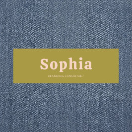 Etiqueta Para Nombres Retro Bold Serif Simple Green Blush Pink