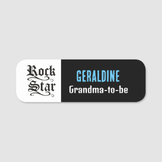 Etiqueta Para Nombres Rock Star Baby Shower Name Tag