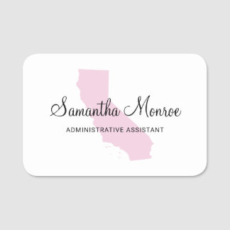 Etiqueta Para Nombres Rosa Claro California