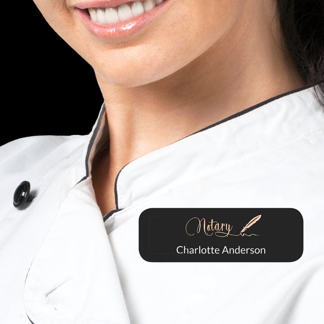 Etiqueta Para Nombres Rosa negro notorio guión elegante (Subido por el creador)